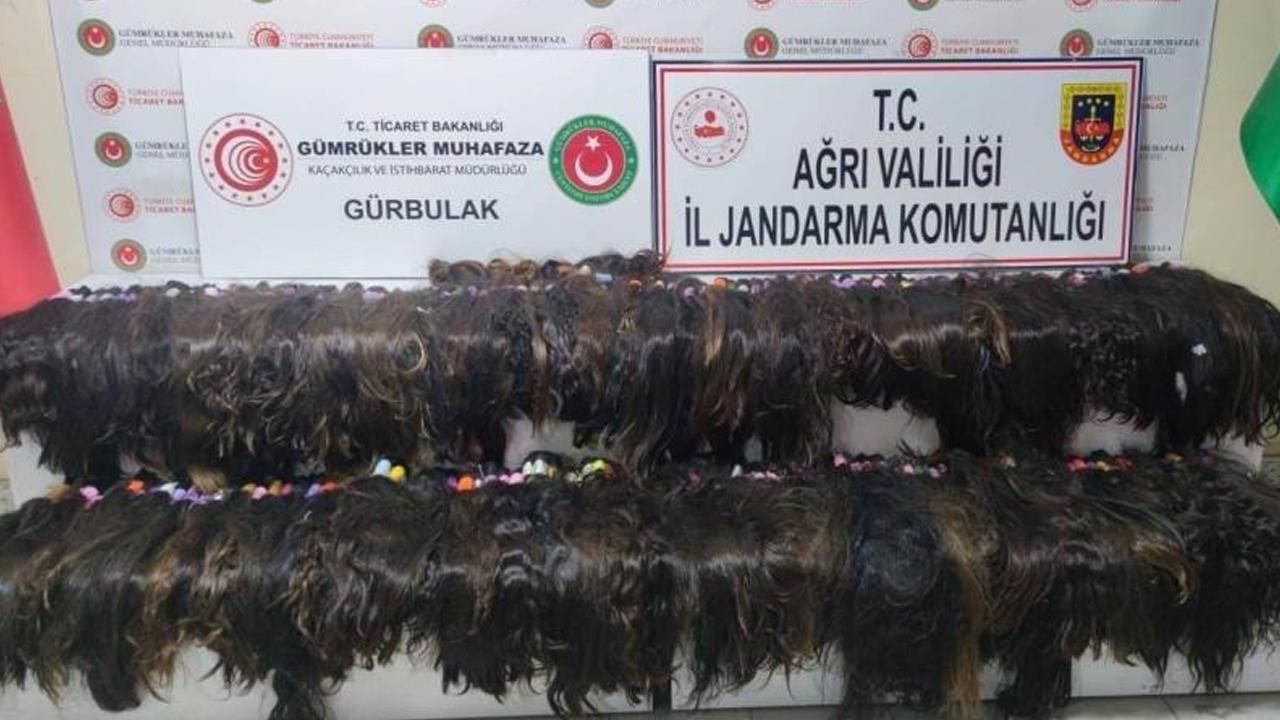 Ağrı İl Jandarma Komutanlığı 663 bin lira değerinde insan saçı ele geçirildi