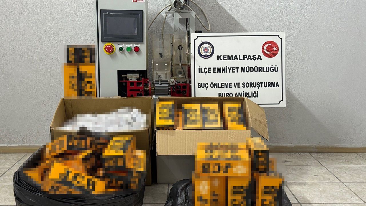 Kemalpaşa’da on binlerce makaron ele geçirildi