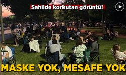 Sahilde korkutan görüntü! Maske yok, mesafe yok