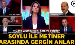 Canlı yayında karşı karşıya geldiler... Süleyman Soylu ile Mehmet Metiner arasında gergin anlar!