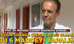 Prof. Dr. Mehmet Ceyhan: 28 gün sokağa çıkma yasağı olmadı bari bu 6 maddeyi yapalım