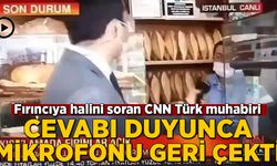 Fırıncıya halini soran CNN Türk muhabiri, cevabı duyunca mikrofonu geri çekti