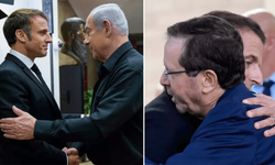 İsrail'e giden Macron, Herzog ve Netanyahu ile görüştü