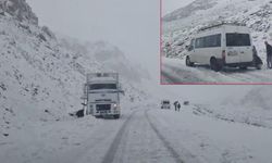 Sürücüler zor anlar yaşadı! O ilimizde ulaşıma kar engeli