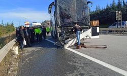 TEM'de yolcu otobüsü TIR'la çarpıştı: 13 kişi yaralandı