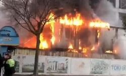 Ataşehir'de işçilerin kaldığı konteynerlerde yangın çıktı!