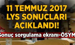 LYS Sonuçları (Sorgulama Ekranı) 11 Temmuz 2017