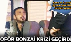 Öğrenci servisinde dehşet! Şoför bonzai krizi geçirdi