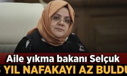 Aile yıkma bakanı Selçuk 5 yıl nafakayı az buldu