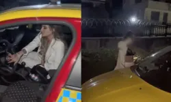 Taksi ücretini ödemek istemeyen kadın terör estirdi!