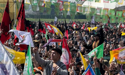 Nevruz kutlamalarında PKK elebaşı Abdullah Öcalan'ın posterleri açıldı