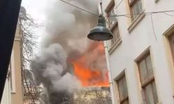 Ortaköy'de iki katlı iş yerinde yangın paniği!
