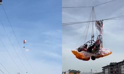 Paramotor ile havada seçim reklamı kaza ile sonuçlandı