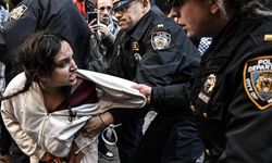 New York'ta Filistin'e destek gösterisinde polisten müdahale geldi