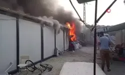 Depremzedelerin yaşadığı konteynerde yangın çıktı!