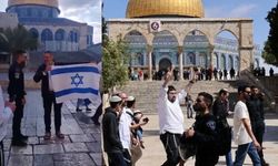 Mescid-i Aksa'da azgın Yahudi yerleşimcilerden provokasyon: İsrail bayrağı açtılar
