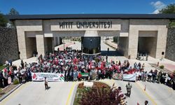 Hitit Üniversitesi öğrencileri Filistin için yürüdü