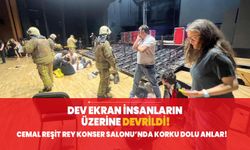 Cemal Reşit Rey Konser Salonu’nda korku dolu anlar! Dev ekran insanların üzerine devrildi