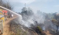 Rüzgardan dolayı uçan naylon yangına sebep oldu