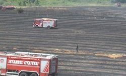 Arnavutköy’de otluk alanda çıkan yangın tarım arazisine sıçradı