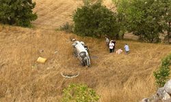 Tokat'ta uçurumdan düşen otomobilden sağ kurtuldular