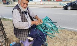 84 yaşındaki Hamdi Usta, atık plastikleri bakın neye dönüştürüyor