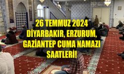 Cuma namazı vakti! Diyarbakır, Erzurum, Gaziantep Cuma namazı saat kaçta kılınacak 26 Temmuz 2024?
