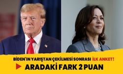 Biden'ın yarıştan çekilmesi sonrası ilk anket! Aradaki fark 2 puan