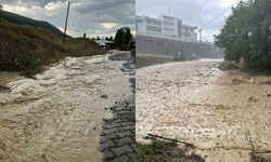 Gümüşhane’de etkili sağanak yağış sonrası sel meydana geldi