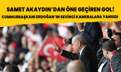 Cumhurbaşkanı Erdoğan'ın gol sevinci kameralara yansıdı