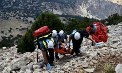 Fethiye'de UMKE tatbikatında, kurtarma operasyonu