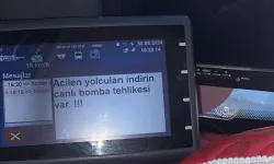 Otobüs ekranına yansıtılan mesaj paniğe sebep oldu