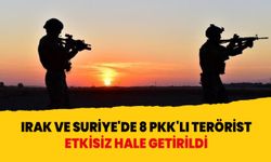 Irak ve Suriye'de 8 PKK'lı terörist etkisiz hale getirildi