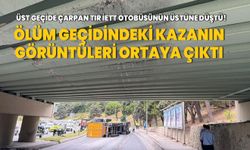 Bakırköy'de üst geçide çarpan TIR İETT otobüsünün üstüne düştü! Ölüm geçidindeki kazanın görüntüleri ortaya çıktı