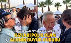 Sosyal medyada paylaşım rekoru kırdı! Kızları polis olan ailenin büyük gururu