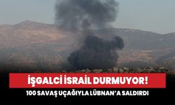 İşgalci İsrail 100 savaş uçağıyla Lübnan'a saldırdı