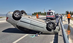 Burdur-Fethiye Yolunda Takla Atan Otomobilde Yaralılar Var