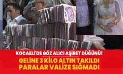 Kocaeli'de göz alıcı aşiret düğünü! Geline 3 kilo altın takıldı, paralar valize sığmadı