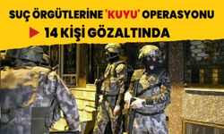 Suç örgütlerine 'KUYU' operasyonu: 14 gözaltı