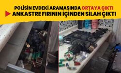 Ankastre fırının içinden silah çıktı