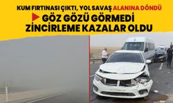 Göz gözü görmedi! Aksaray'da kum fırtınası zincirleme kazalara neden oldu: 6 yaralı