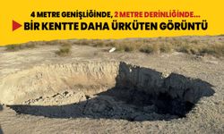 Afyonkarahisar'da ürküten görüntü...  4 metre genişliğinde obruk oluştu