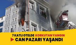 7 katlı otelde korkutan yangın! Can pazarı yaşandı