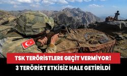 TSK, teröristlere geçit vermiyor!  3 terörist etkisiz hale getirildi