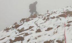 Hakkari'de Cilo Dağı'na tırmanan dağcılar kar yağışı ve tipiye yakalandı