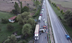 Samsun-Ankara kara yolunda ulaşım aksama