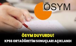 KPSS Ortaöğretim sonuçları açıklandı