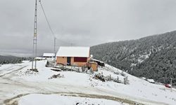 Gümüşhane'de yaylalar kar yağışıyla beyaza büründü