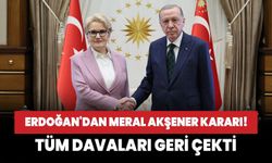 Cumhurbaşkanı Erdoğan'dan Meral Akşener kararı! Tüm davaları geri çekti