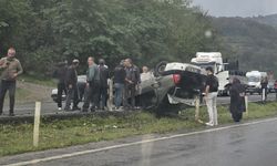 Zonguldak-Ankara yolunda kaza: Otomobil takla attı